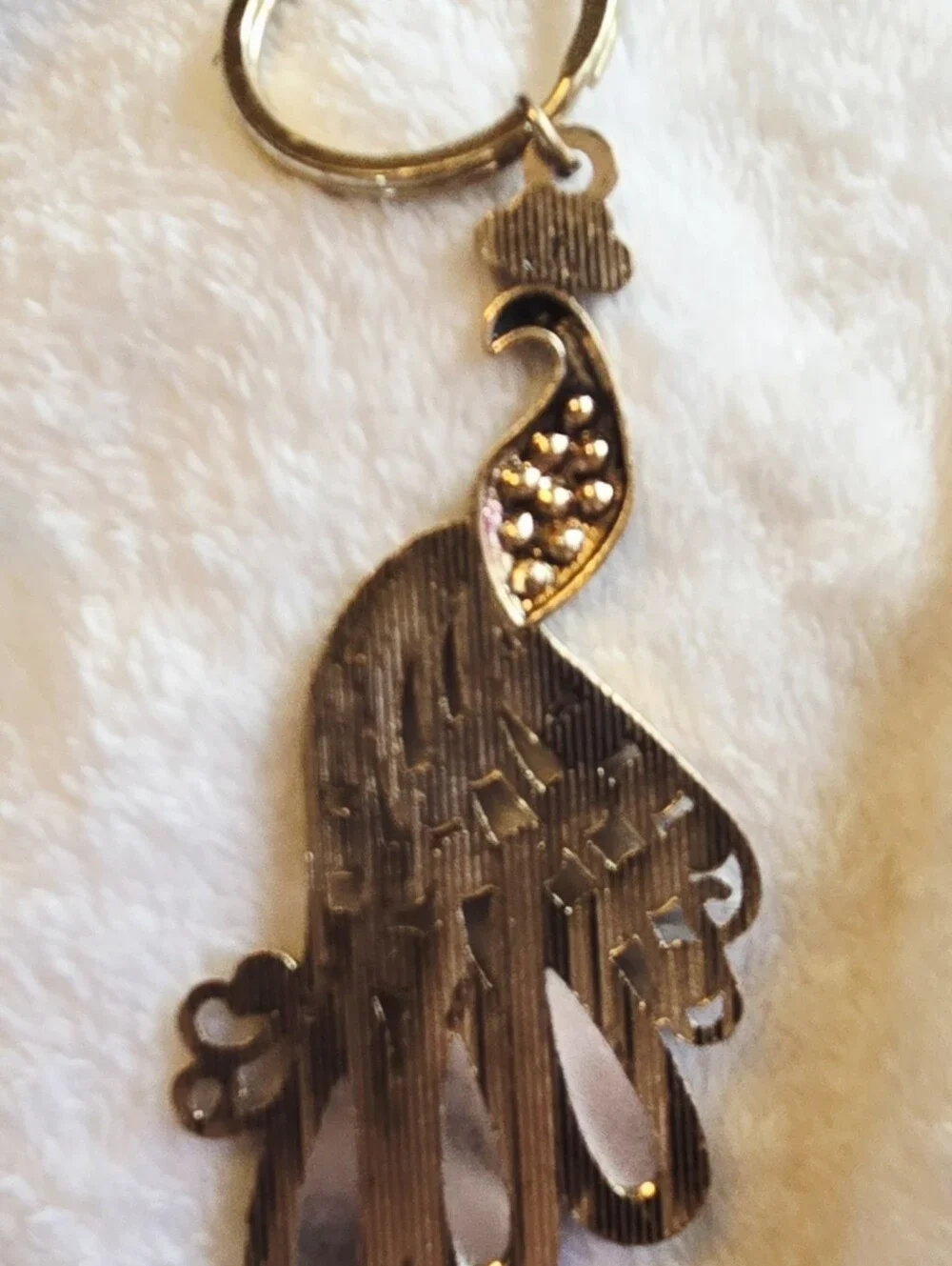 Purple Peacock Crystal Keychain Pendant - Women Accessories